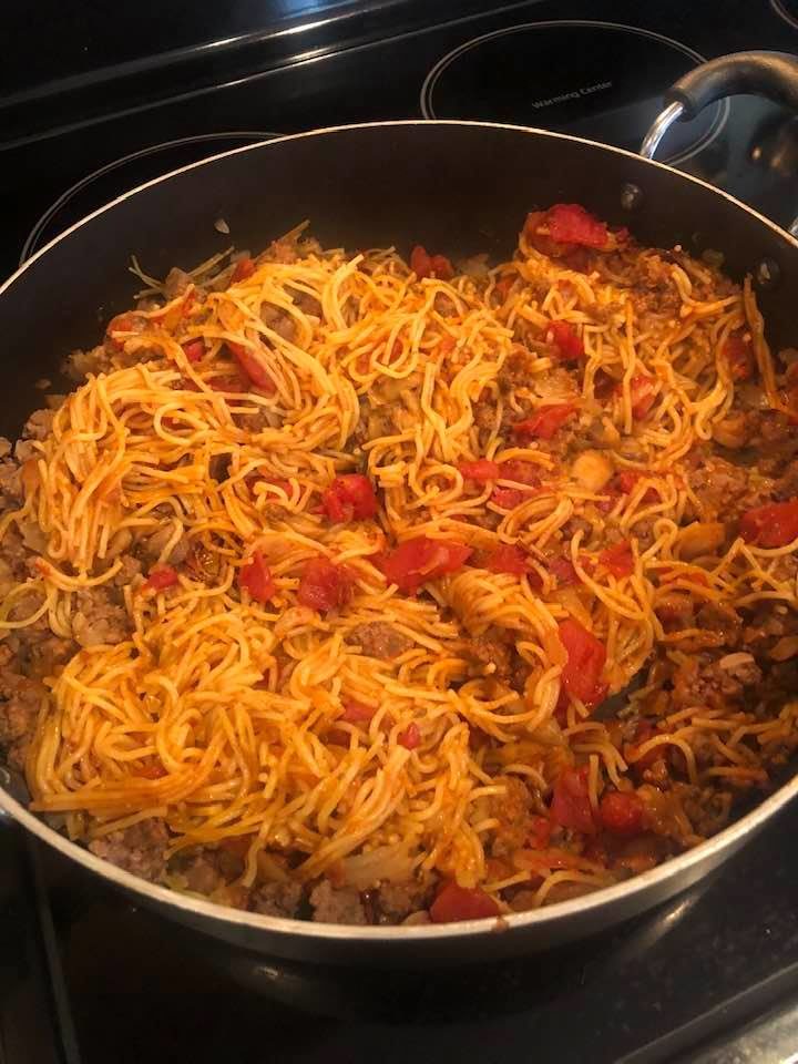 Amish Skillet Spaghetti