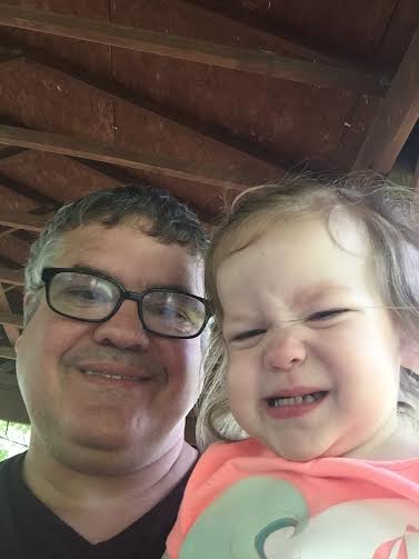 Aster doing a silly selfie with Daddy!