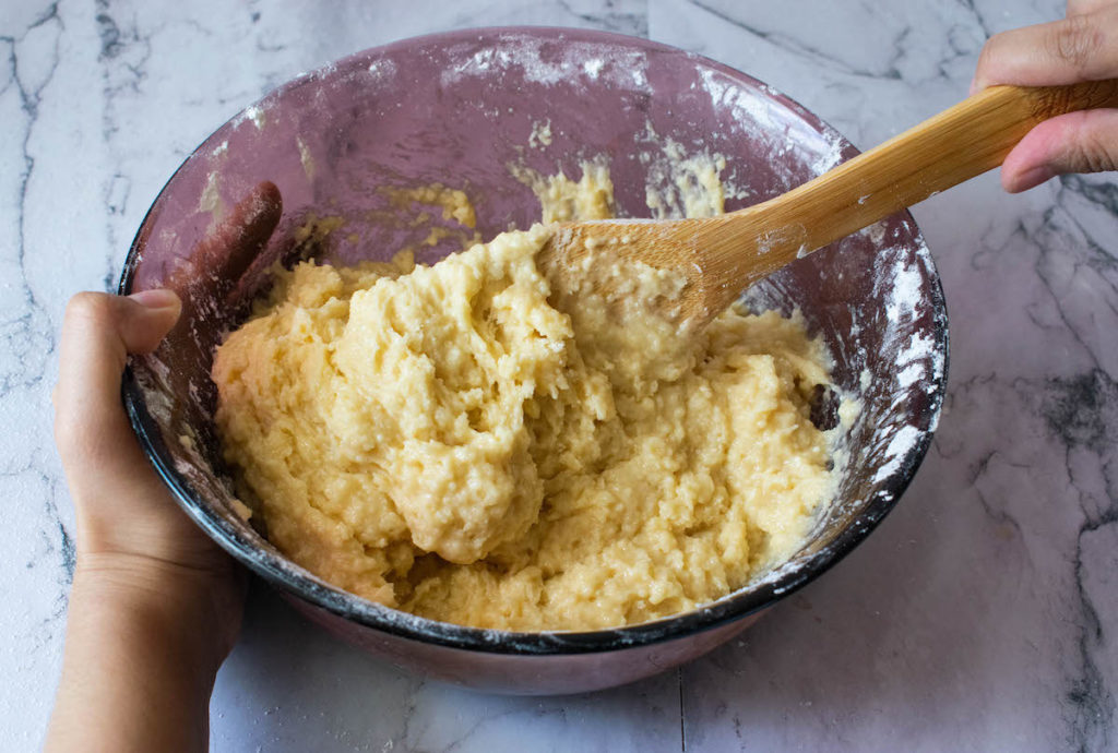 Amish Crumb Cake Batter in a Bowl