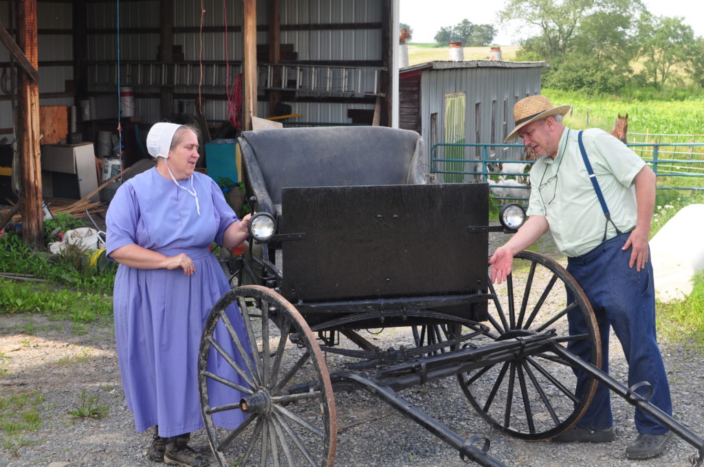 Curtis Duff, a convert, and his wife Daisy are mainstays in the Oakland Amish settlement.