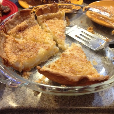 This is a sugar cream pie we made.
