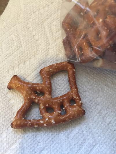 One of my horse-and-buggy shaped pretzels before it disappeared!