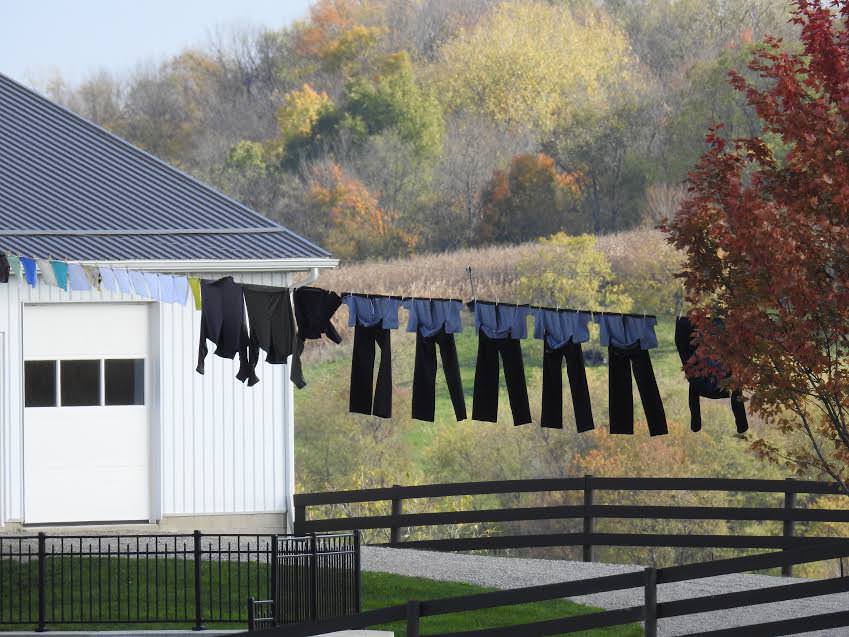 This laundry probably belongs to a Swartzentruber family based on where the photo was taken and the all black colors. (Manami White photo) 