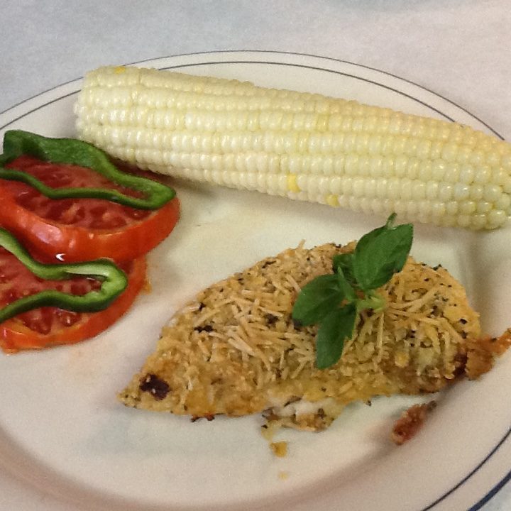 Parmesan Chicken With Corn on the Cob