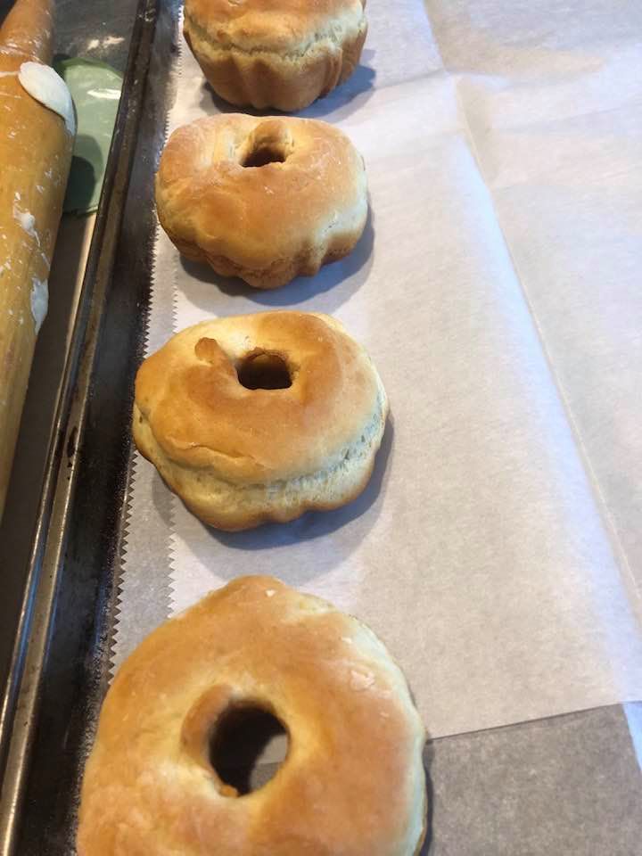 Amish Baked Doughnuts before frosting