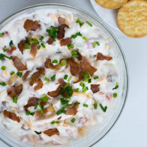 Serve the dip with crackers