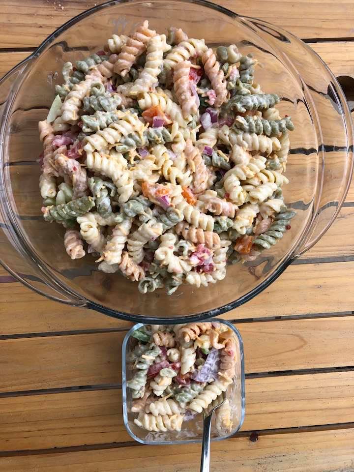 Really easy to make super pasta salad!