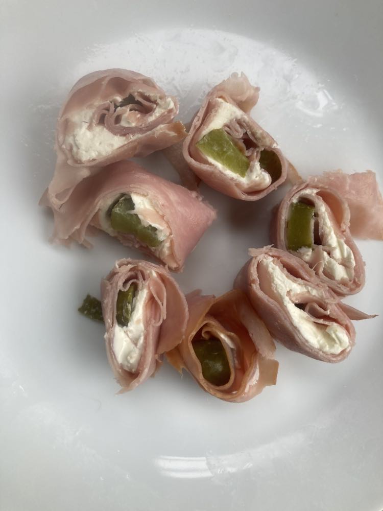 ham and pickle roll-ups